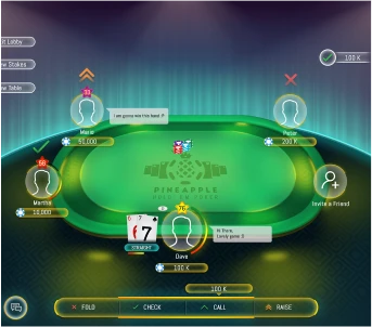 Pineapple_Social casino card game UI designing