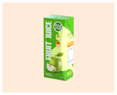 3D image of a green color fruit juice trtra pack