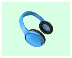 3D image of a blue color headphone