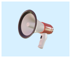 3D image of a loud speaker