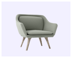3D image of a gray color sofa