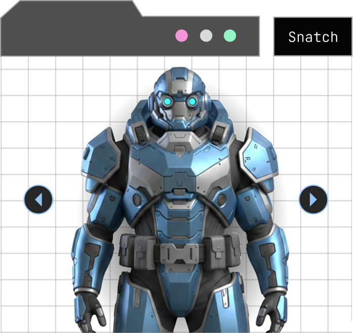 Robotic character being designed on a tool for PC game development outsourcing for indie studios