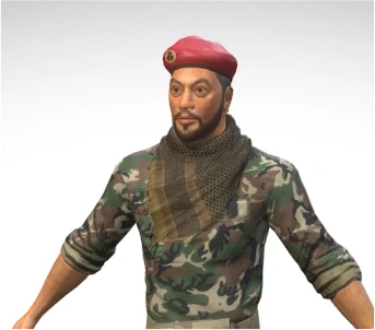 3D model of a male soldier