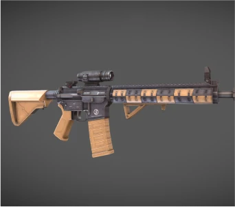 3D model of a sniper gun