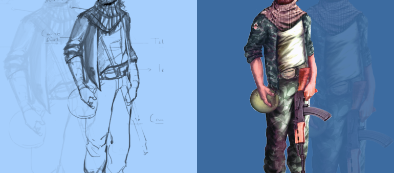 Action Game character Concept 1