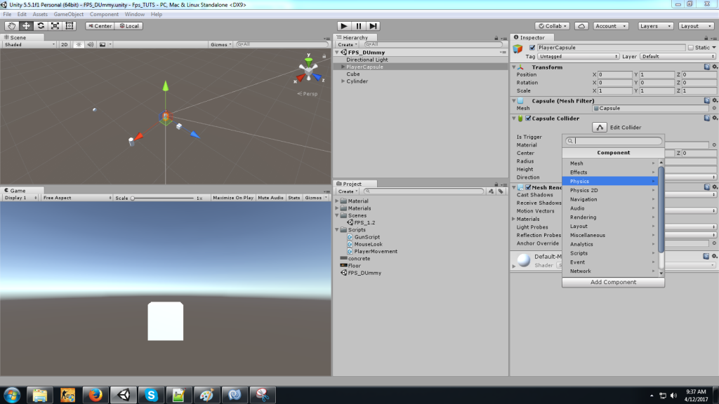 making a shooter in unity for mac